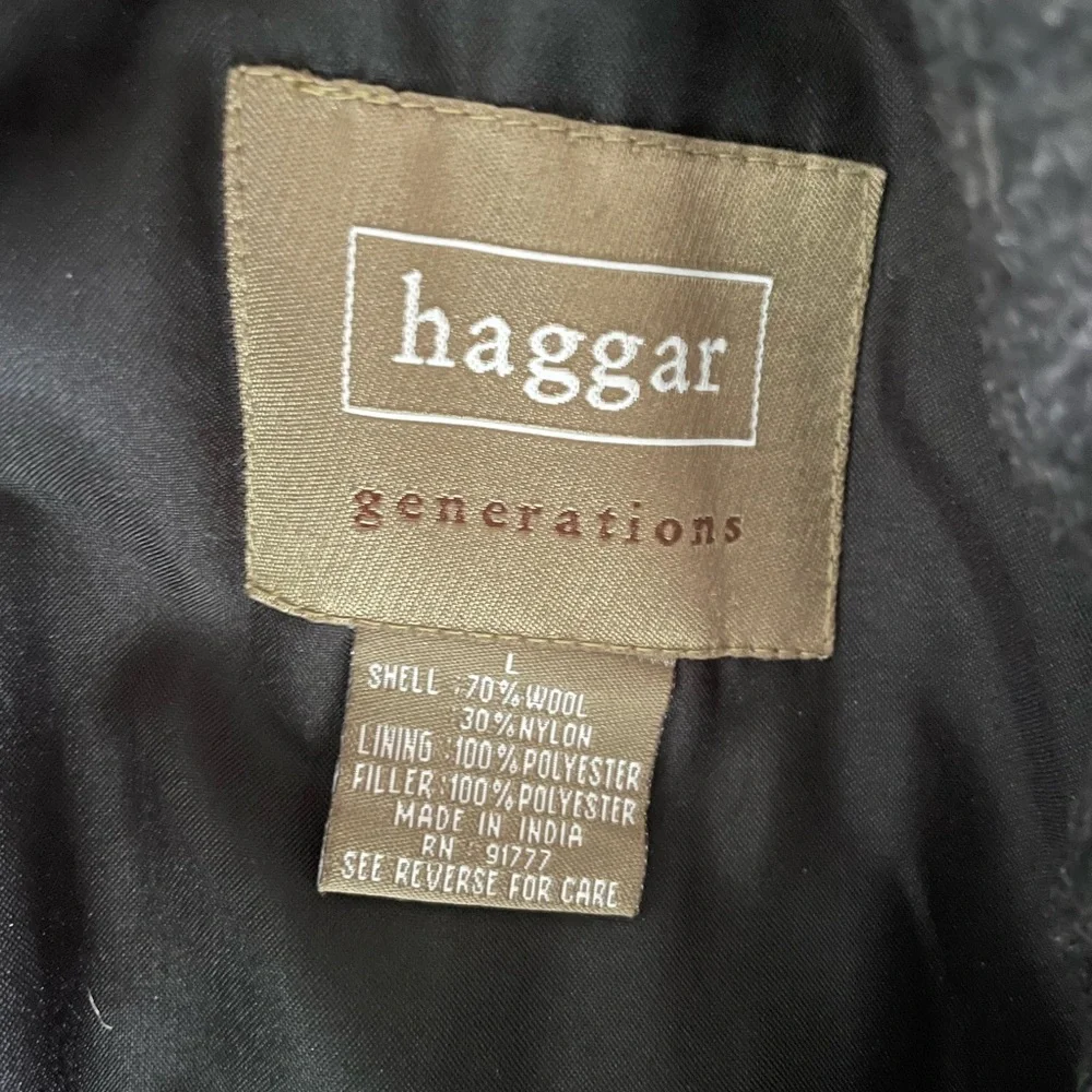 Haggar Generations wool blend coat